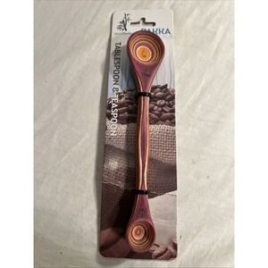 Island bamboo Pakka Collection Wood 2 in 1 Measuring Spoon Brown Table/Teaspoon
